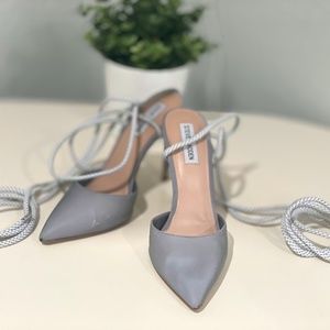 Close toe Silver Lace Up Heels Steve Madden